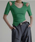Cut-out Asymmetry Top